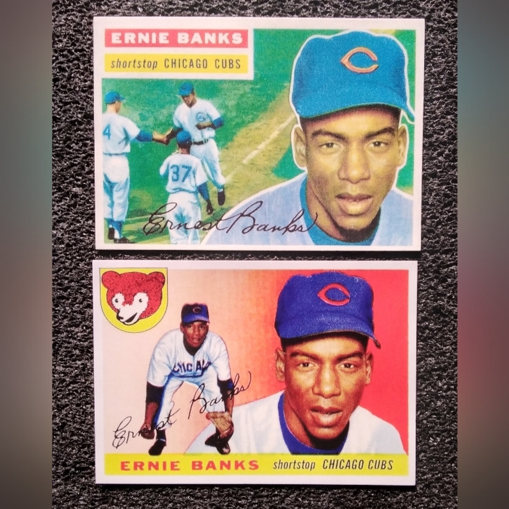 Ernie Banks 1955 Chicago Cubs HOF Baseball Card Set Gem Mint Condition